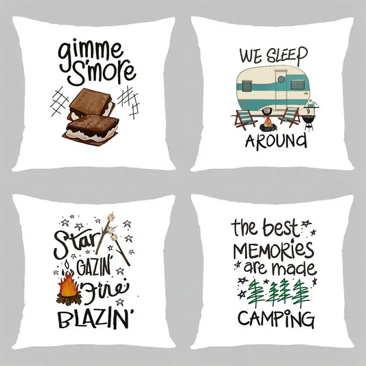 The Best Memories Are Made Camping Throw Pillow