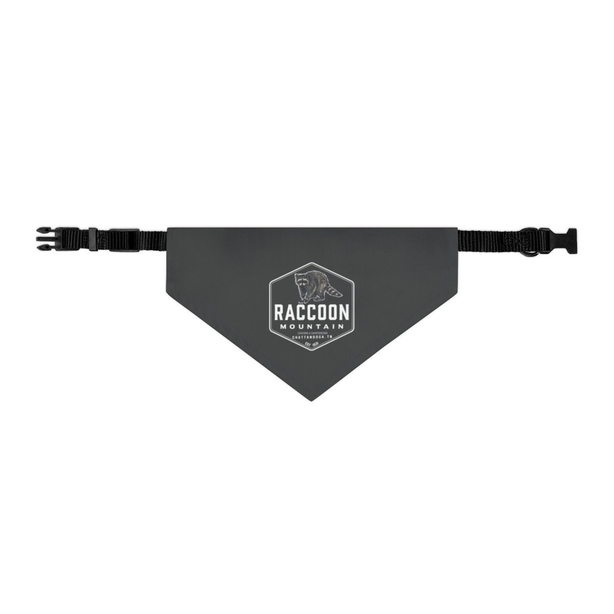 Raccoon Mountain Logo Dog Collar + Bandana