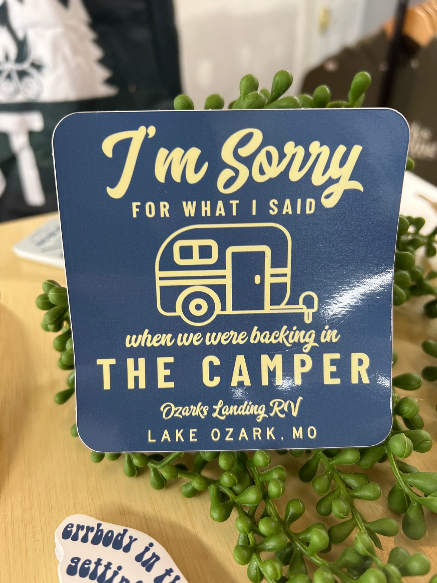 I'm Sorry for What I Said When I Was Backing in the Camper Lake Ozark, MO Sticker