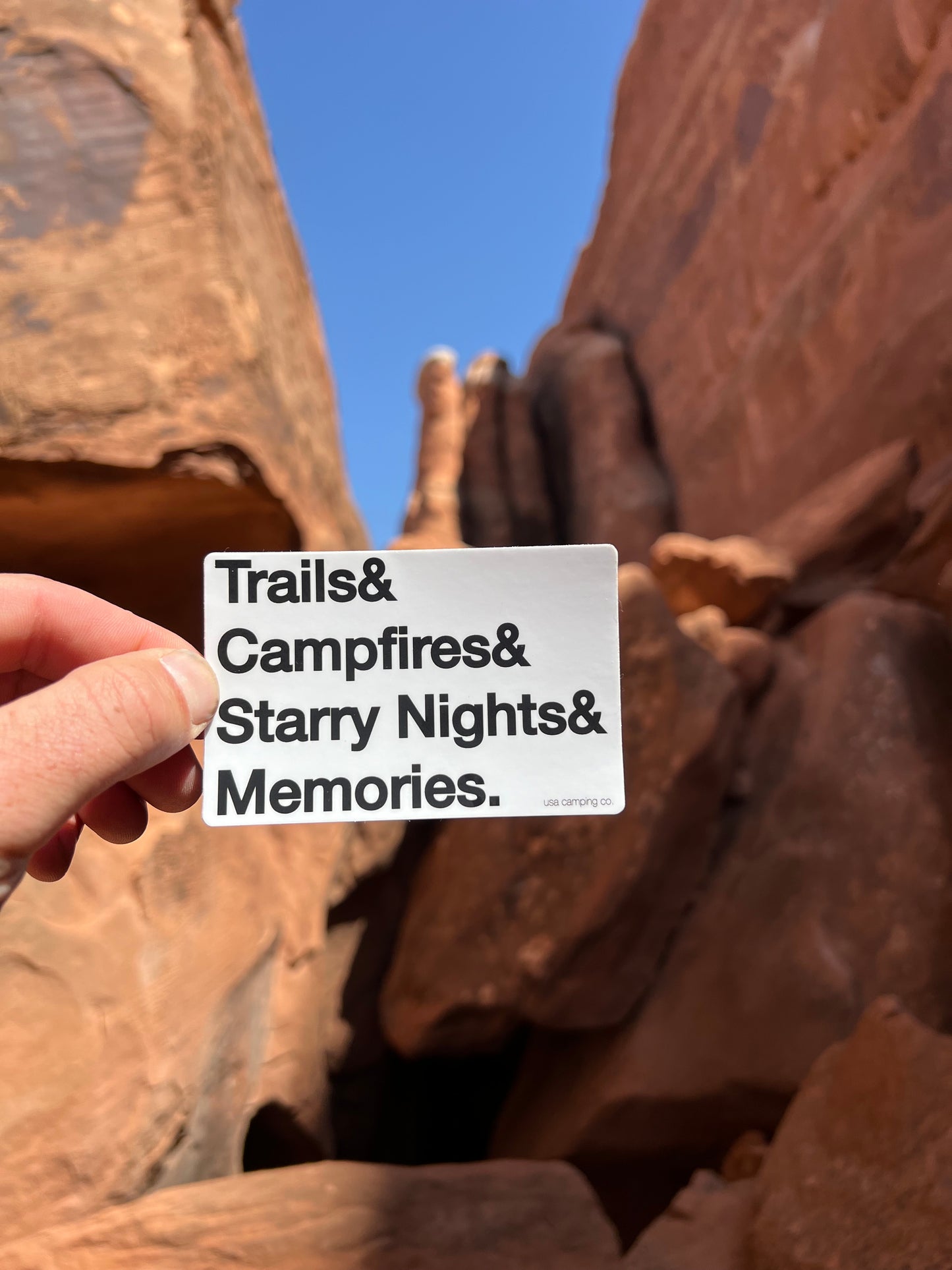 Trails&Campfires&Starry Nights&Memories. Sticker