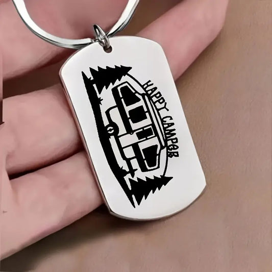 Happy Camper Keychain