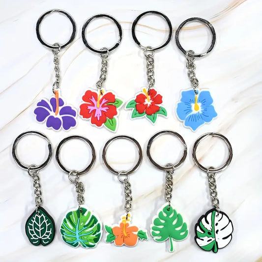 Tropical Flower Keychain