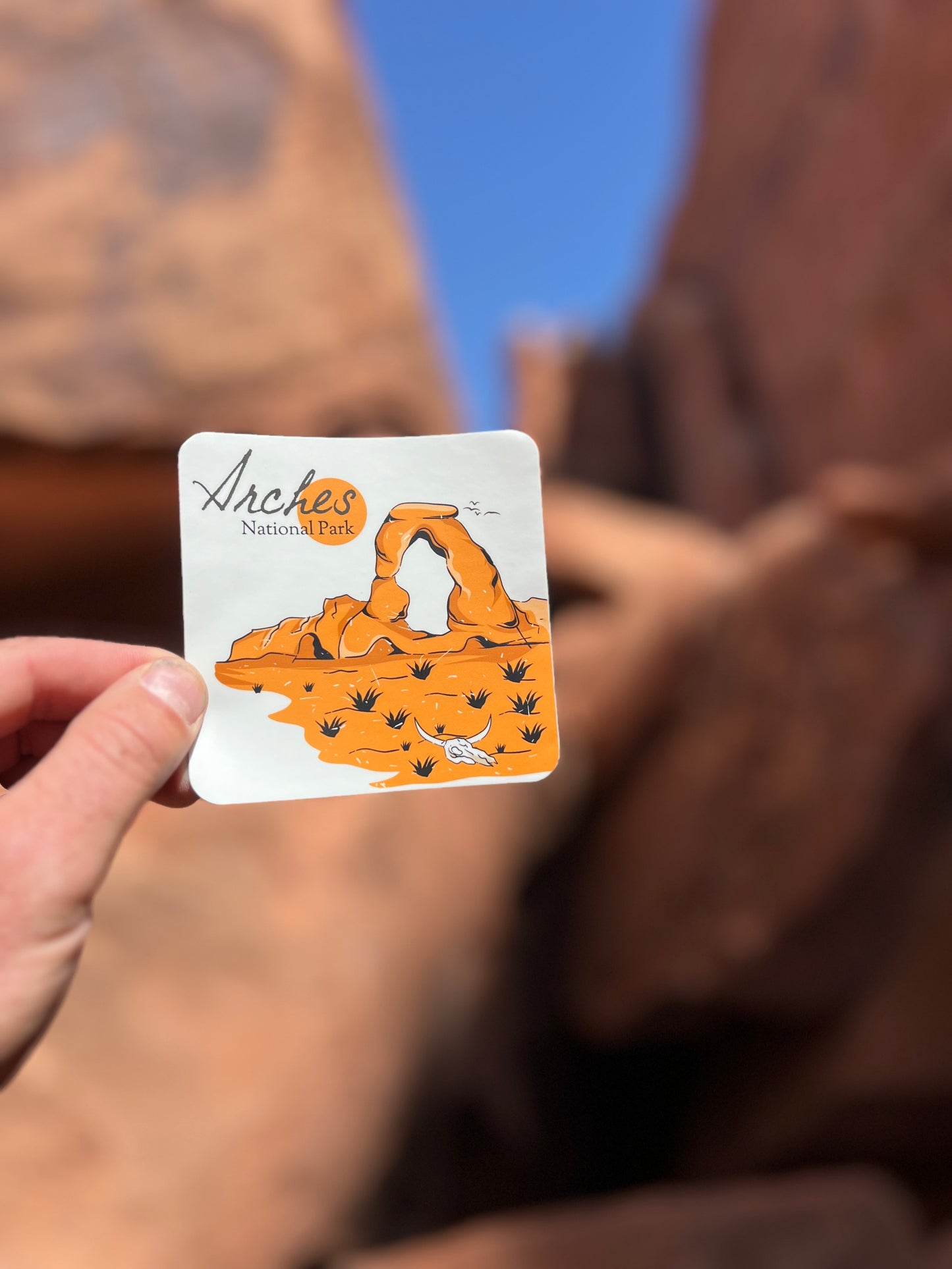 Arches National Park Desert Skull Sticker