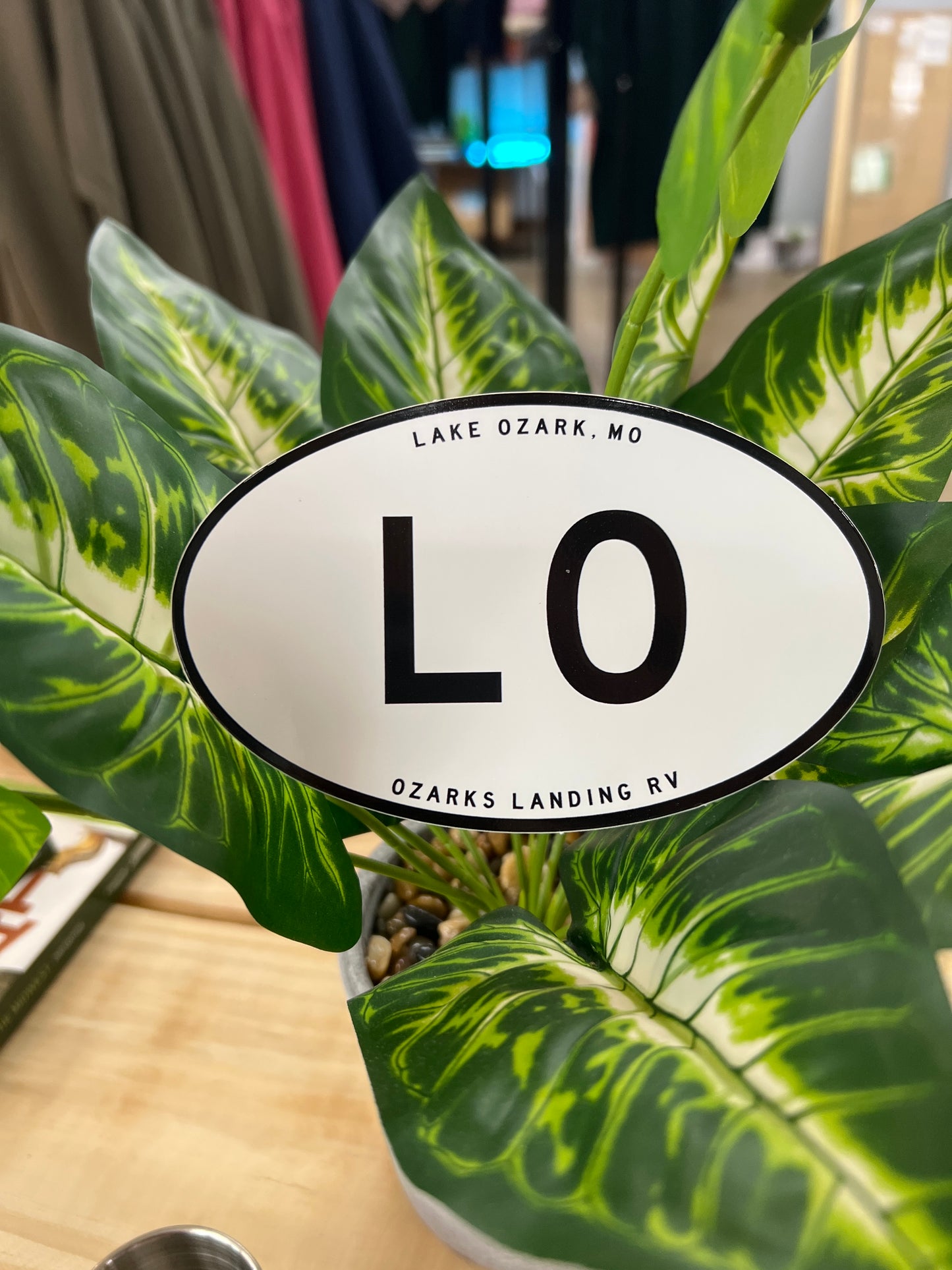 "LO" Lake Ozark, MO Oval Sticker