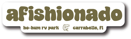 Afishionado Ho-Hum Carrabelle, FL Sticker