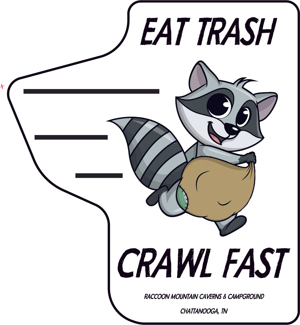 Eat Trash Crawl Fast Raccoon Mountain (V2) Sticker