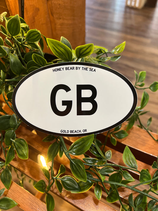 Gold Beach, OR "GB" Oval Sticker