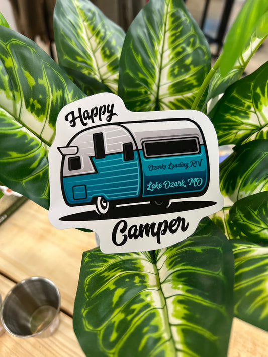 Happy Camper Ozarks Landing Lake Ozark, MO Sticker