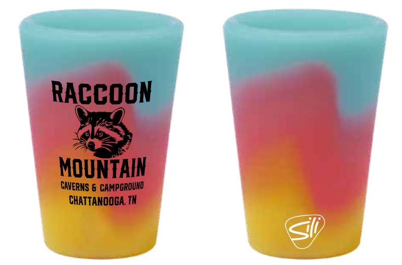 Raccoon Mountain Logo Sili-Shot Glass (1.5 oz)