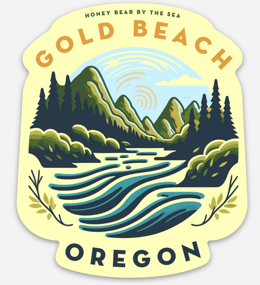 Gold Beach, OR River Scene Magnet