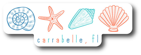 Seashells Carrabelle, FL Sticker