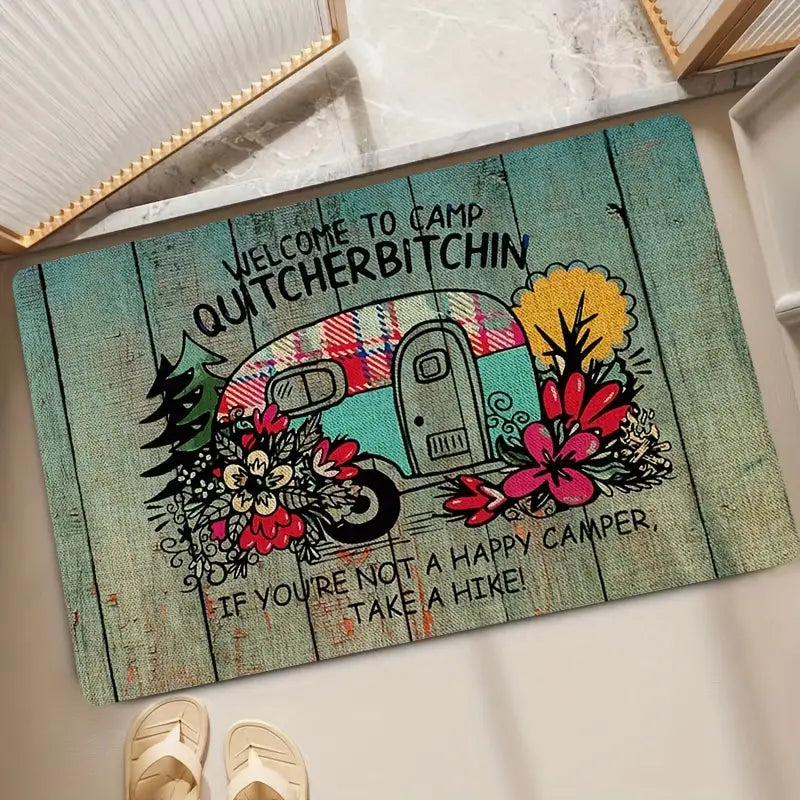 Welcome To Camper Quitcherbitchin Door Mat