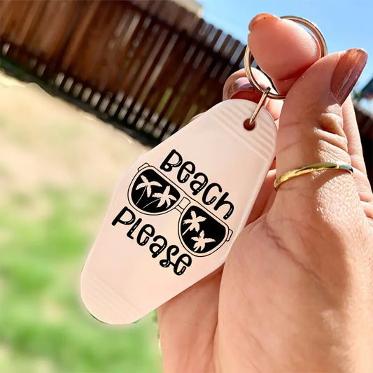 Beach Please Keychain