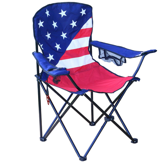 USA Flag Folding Camp Chair