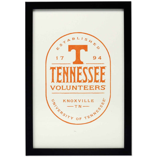 University of Tennessee Knoxville Badge Framed Wood Sign