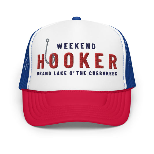 Weekend Hooker Grand Lake O' the Cherokees Foam Trucker Hat