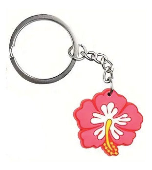 Hibiscus Flower Keychain