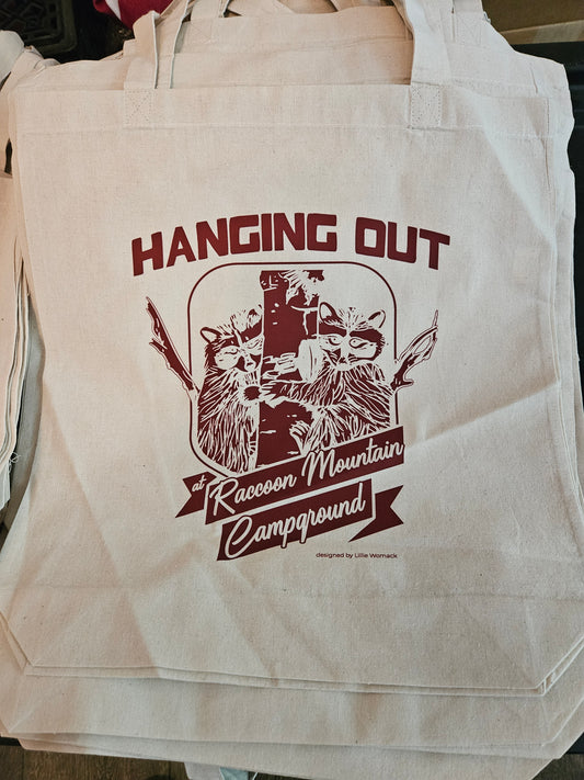 Hanging Out at Raccoon Mountain Tote Bag