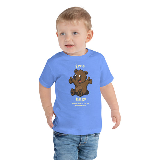 Free Bear Hugs Honey Bear By the Sea Toddler Short Sleeve Tee