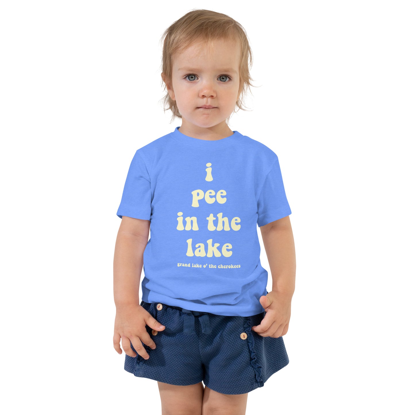 I Pee in the Lake Grand Lake O' the Cherokees Toddler Short Sleeve Tee