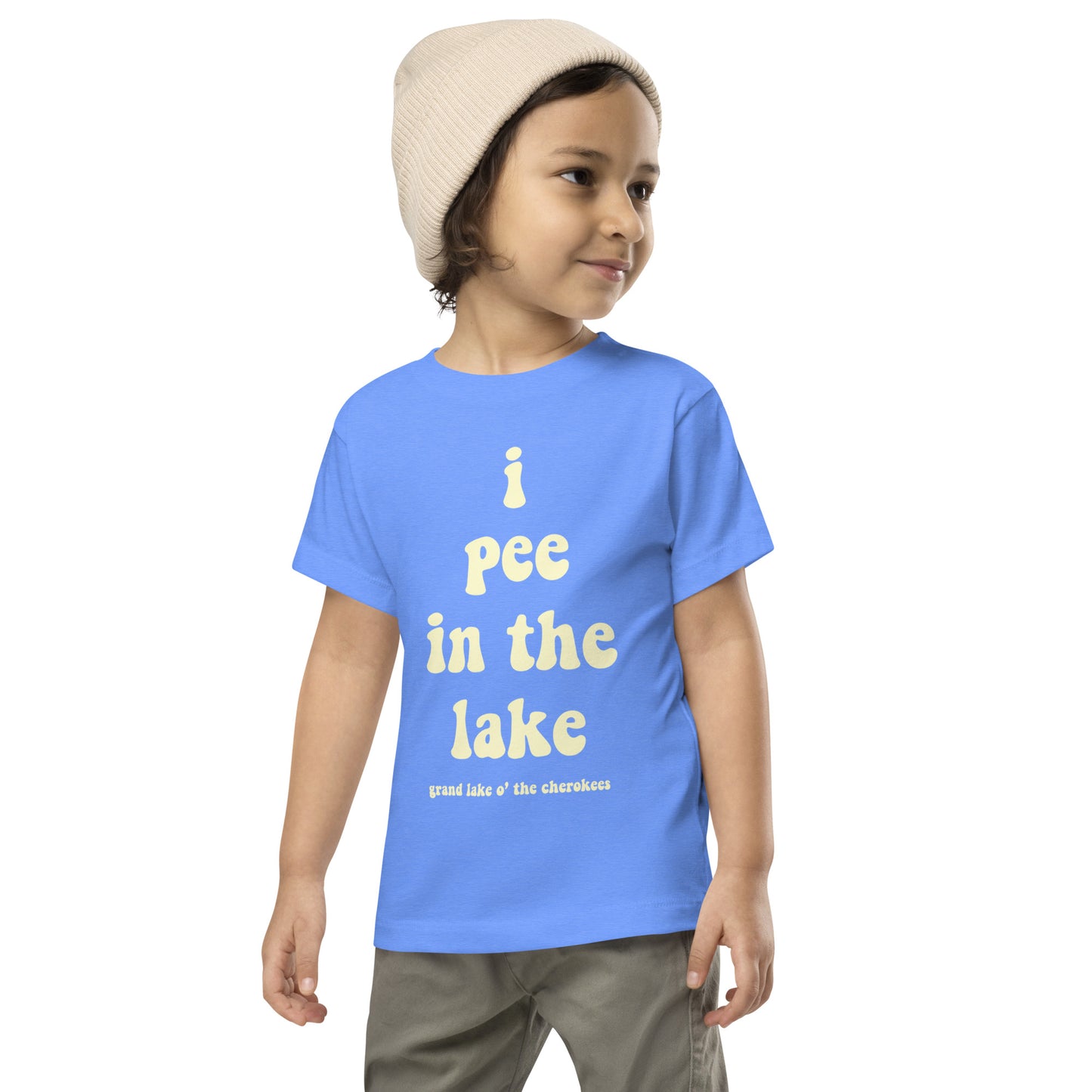 I Pee in the Lake Grand Lake O' the Cherokees Toddler Short Sleeve Tee