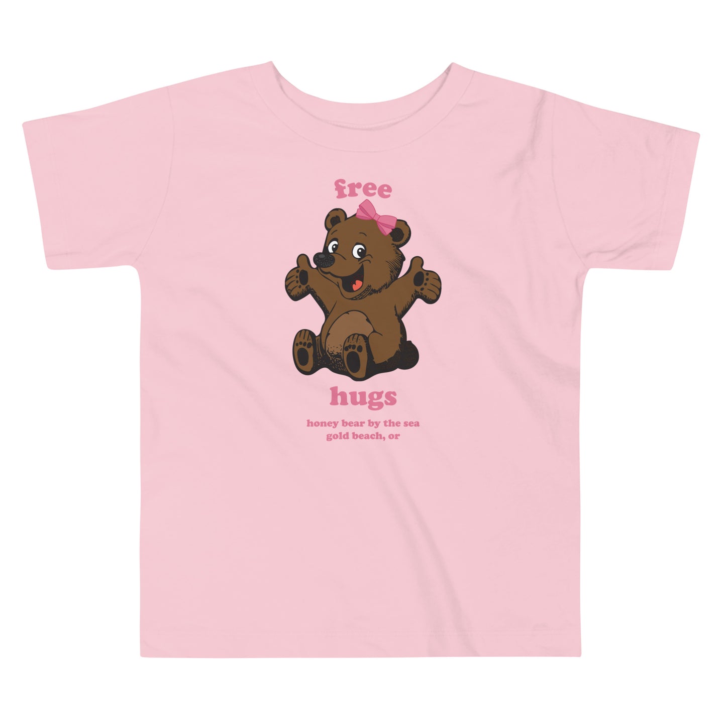 Free Bear Hugs Honey Bear By the Sea Toddler Short Sleeve Tee