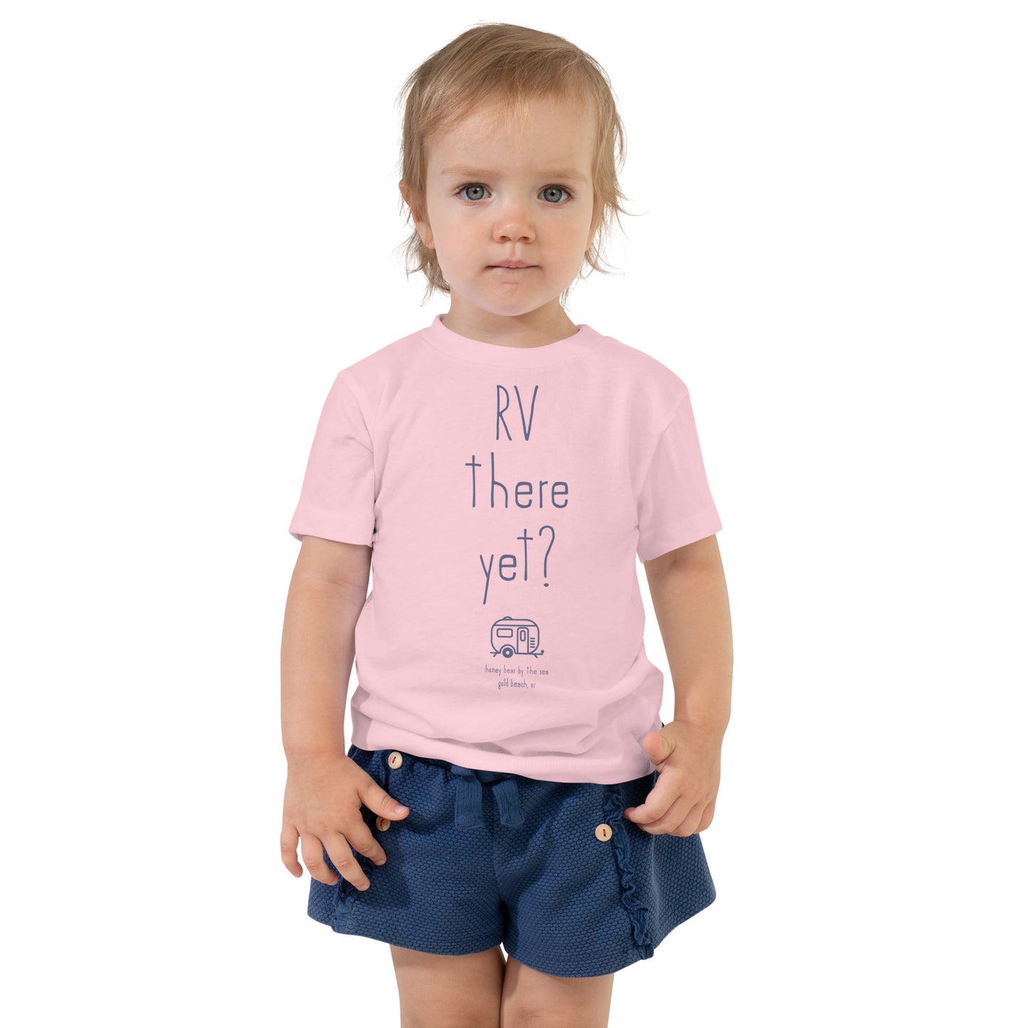 RV There Yet? Honey Bear By the Sea Toddler Short Sleeve Tee