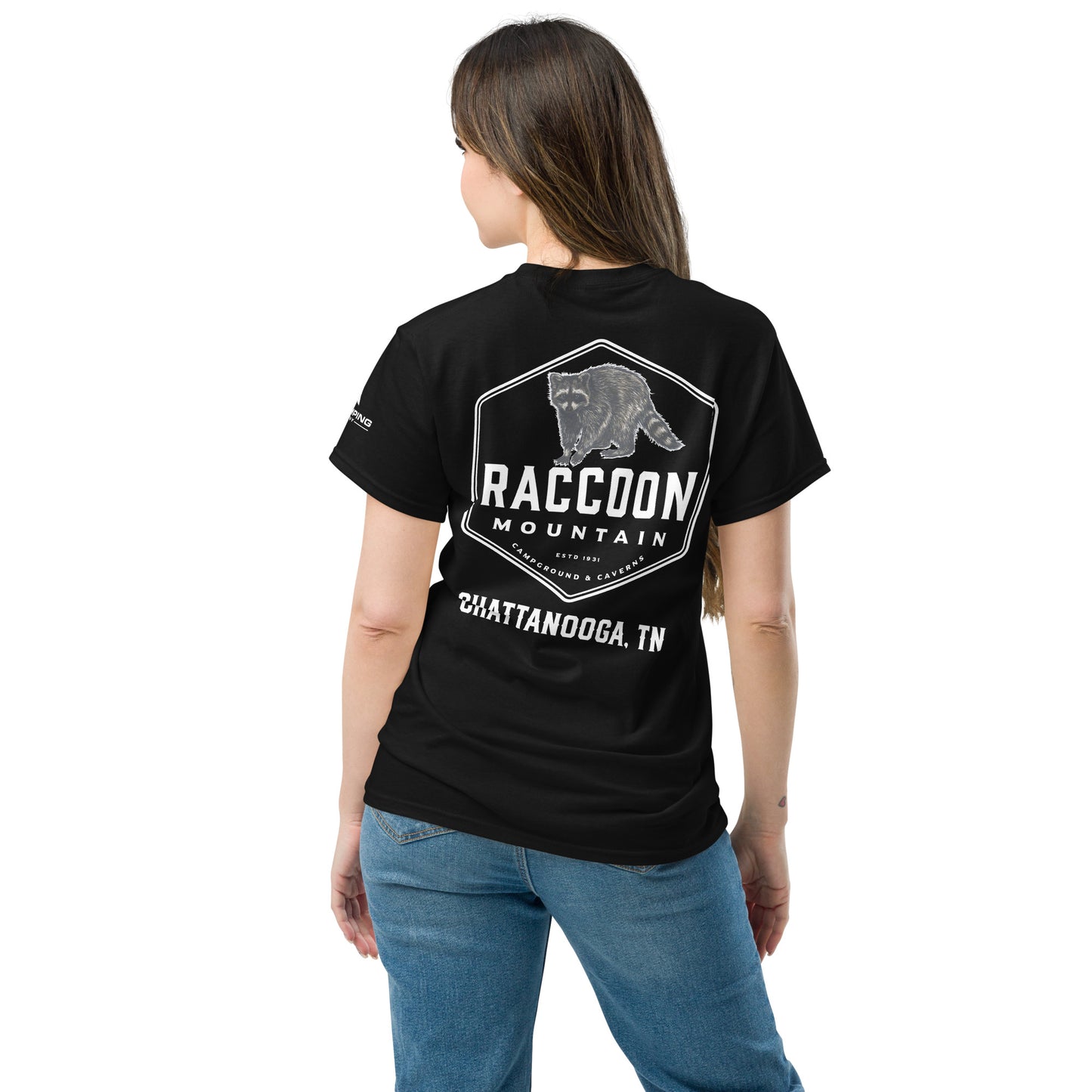 Raccoon Mountain Logo (Front & Back) Unisex Tee