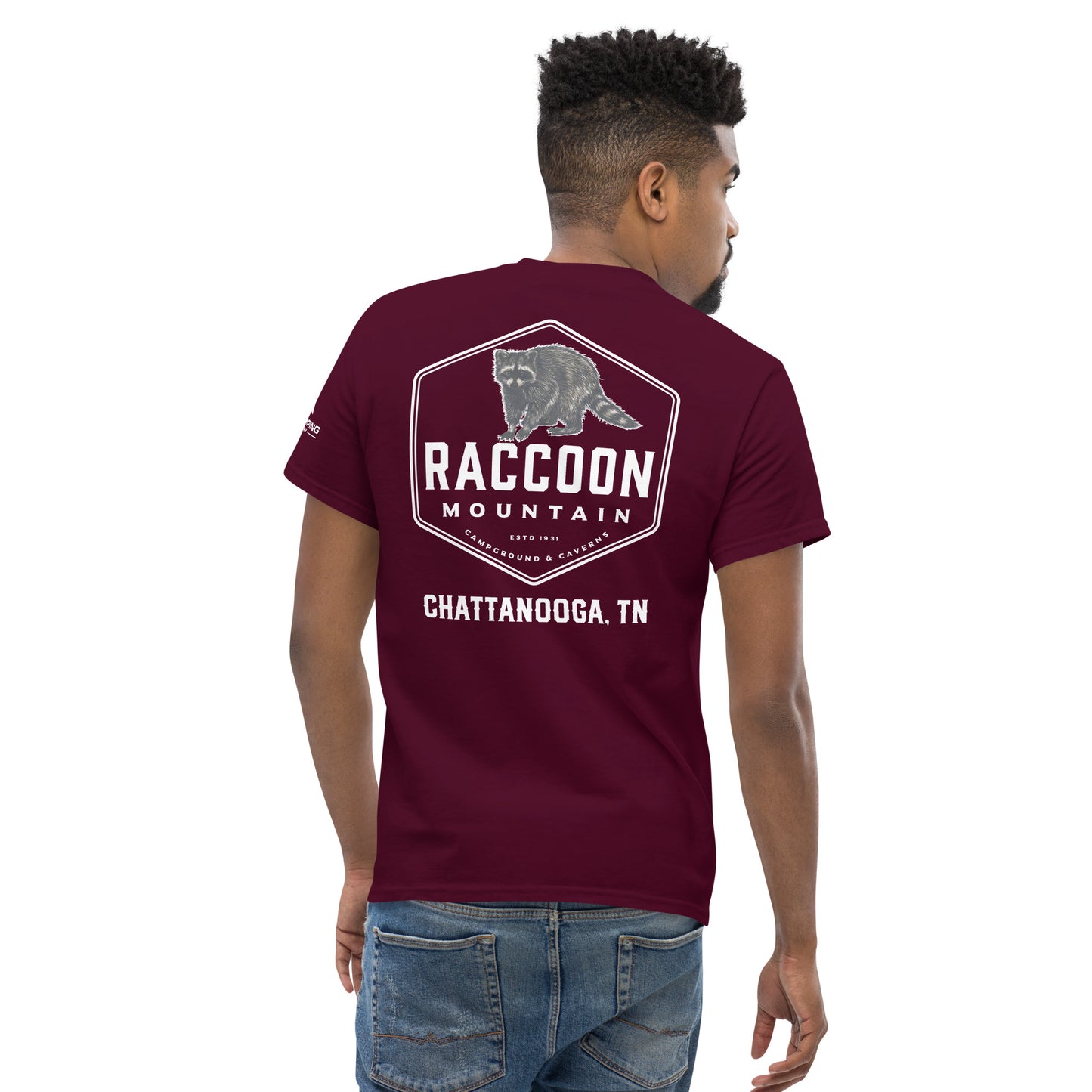 Raccoon Mountain Logo (Front & Back) Unisex Tee