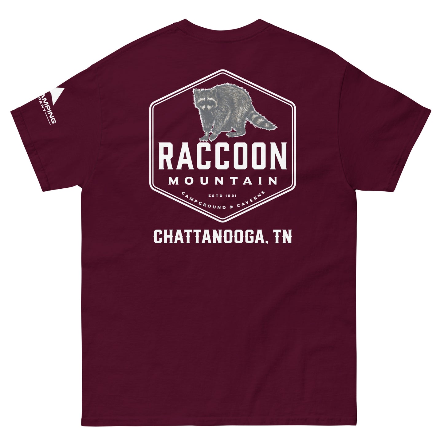 Raccoon Mountain Logo (Front & Back) Unisex Tee