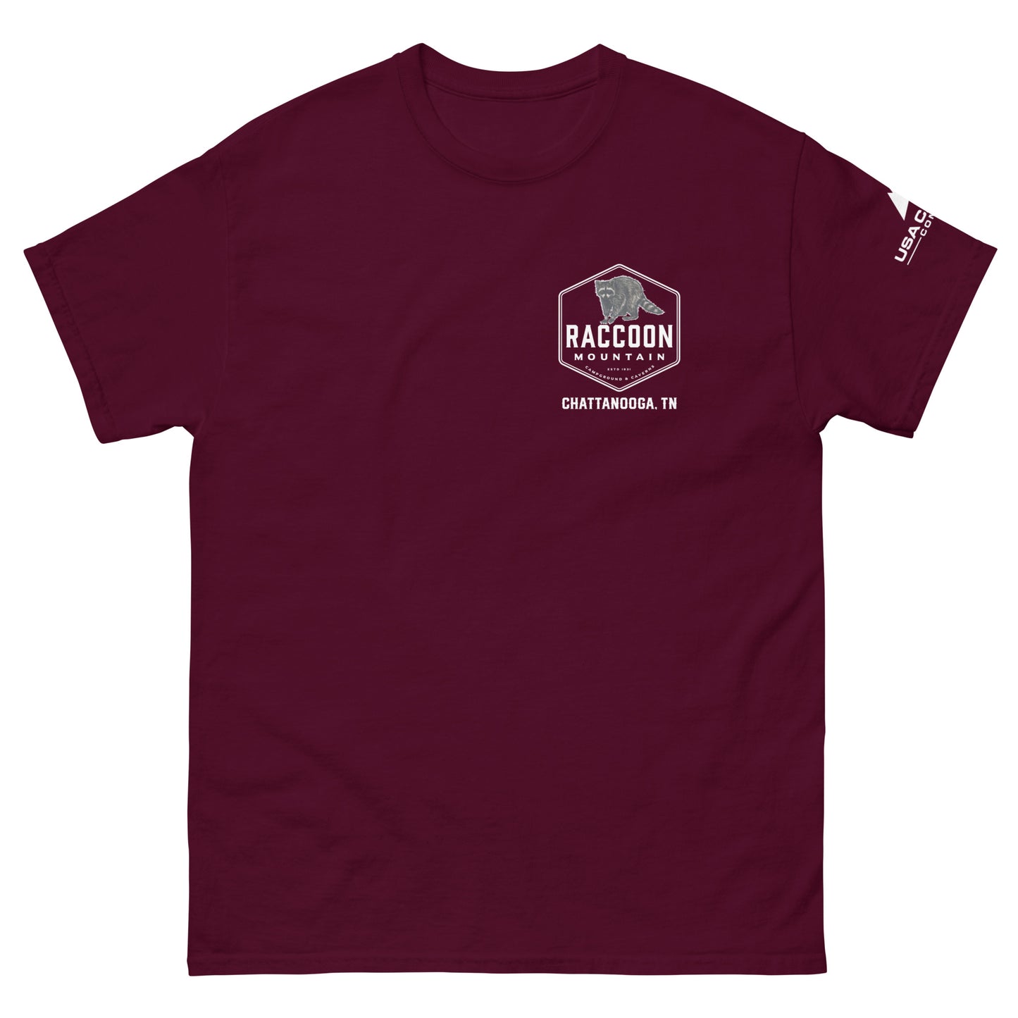 Raccoon Mountain Logo (Front & Back) Unisex Tee