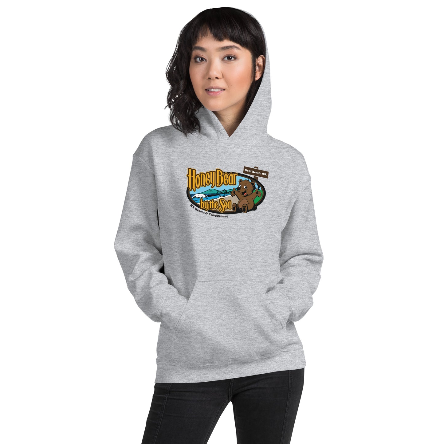 Honey Bear By the Sea Logo Unisex Hoodie