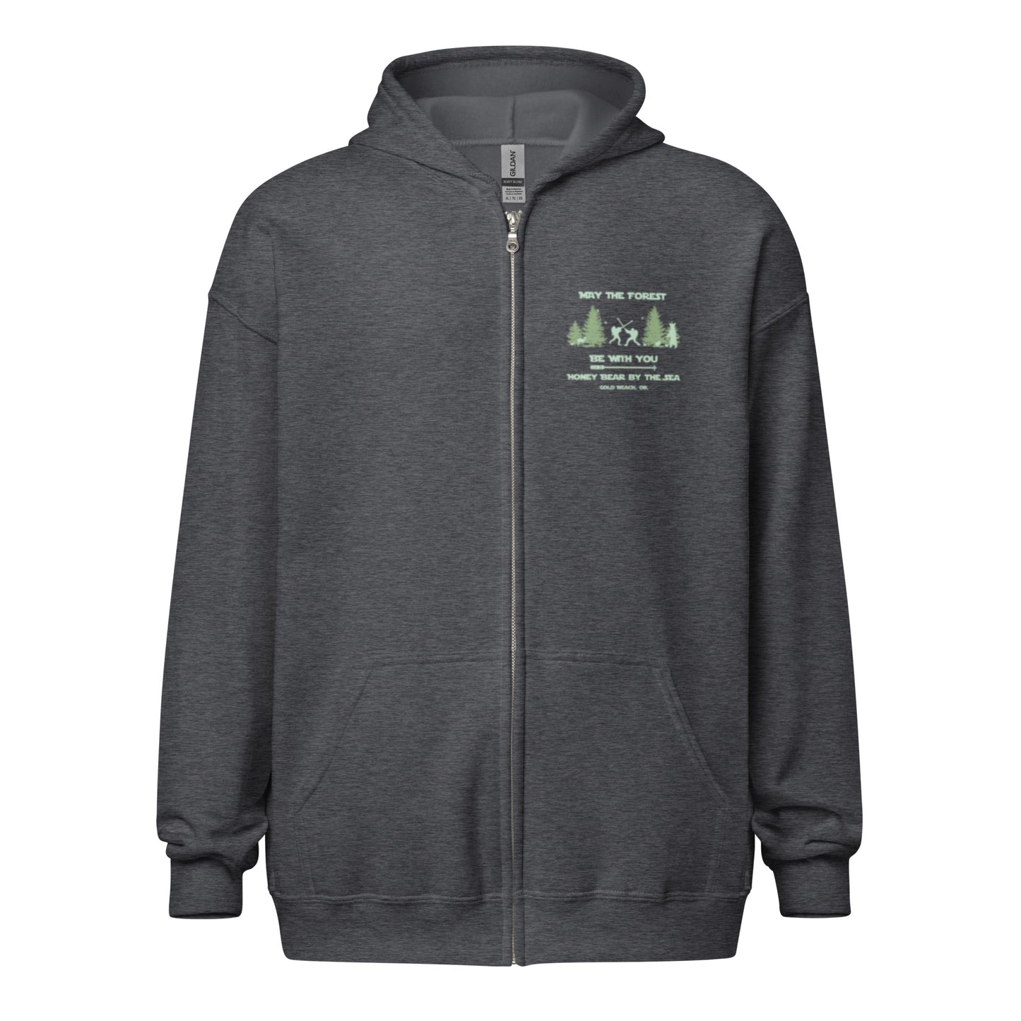 May the Forest Be With You Honey Bear By the Sea Gold Beach, OR Unisex Zip Hoodie