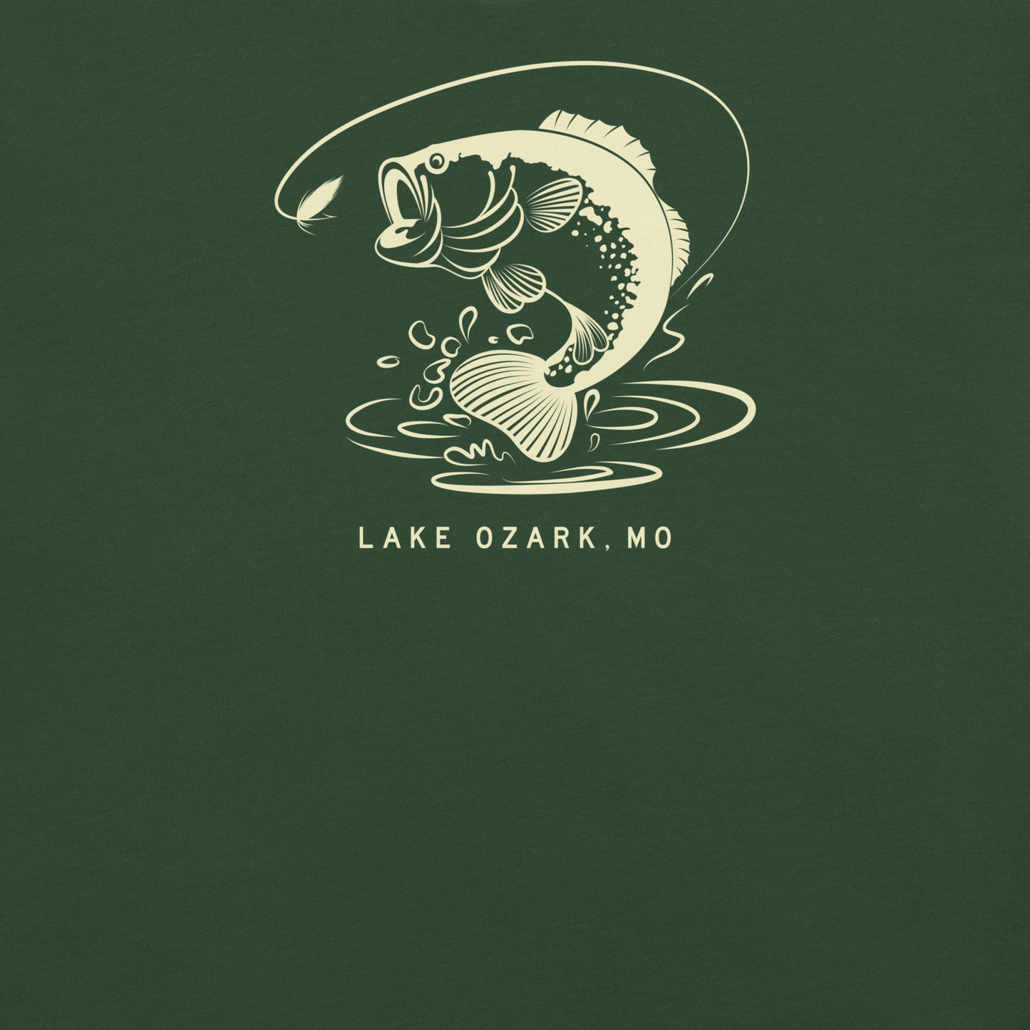 Bass in the Air Lake Ozark, MO Unisex T-Shirt