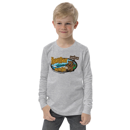 Honey Bear By the Sea Logo Youth Long Sleeve Tee