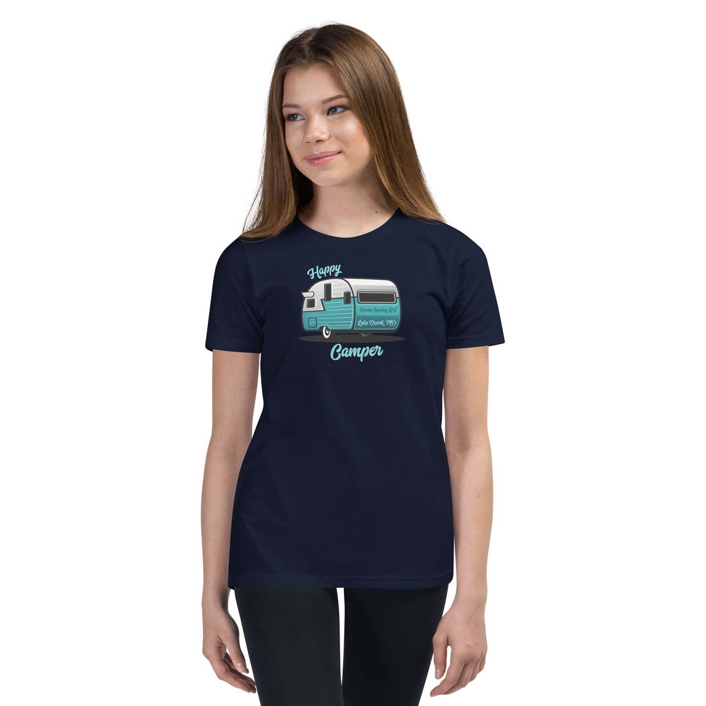 Happy Camper Ozarks Landing Lake Ozark, MO Youth T-Shirt